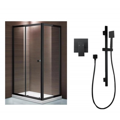 1200x 800mm 2 Side ShowerBox Slide Door Combo+Square Series